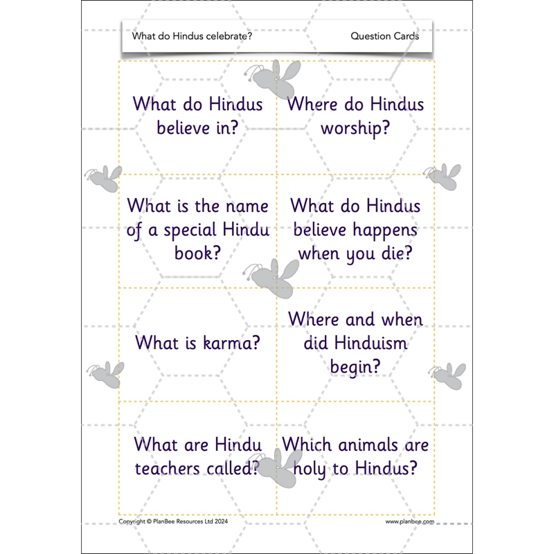 PlanBee What do Hindus Celebrate? Hindu Celebrations KS1 RE