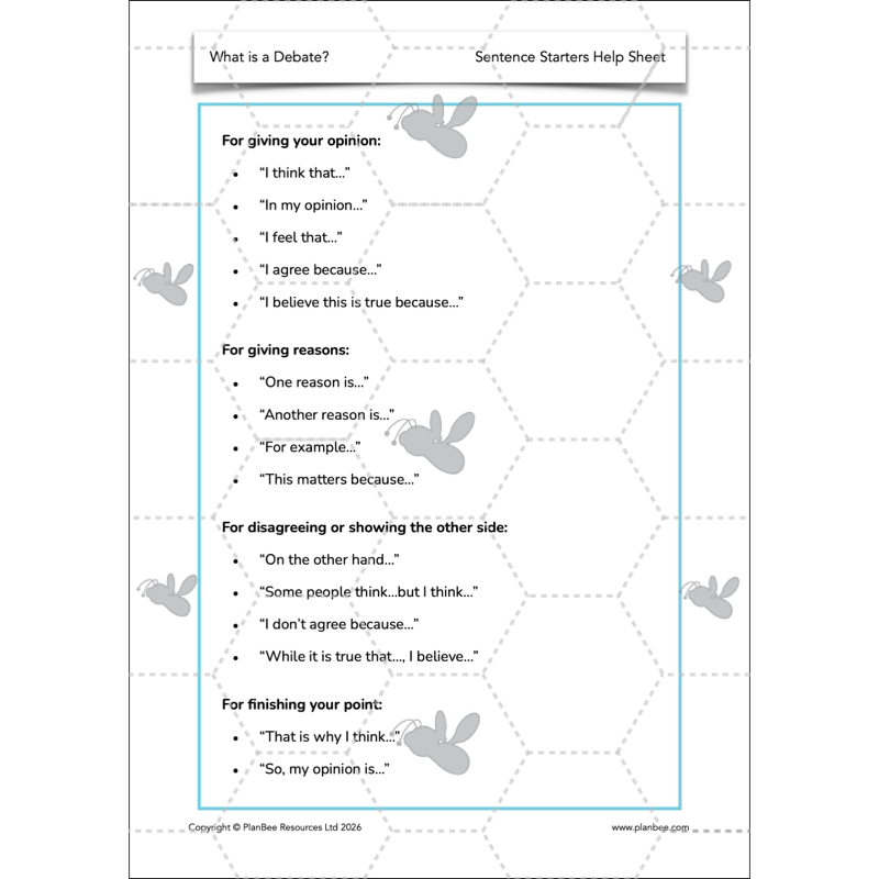 PlanBee What is a Debate KS2 | English Lessons
