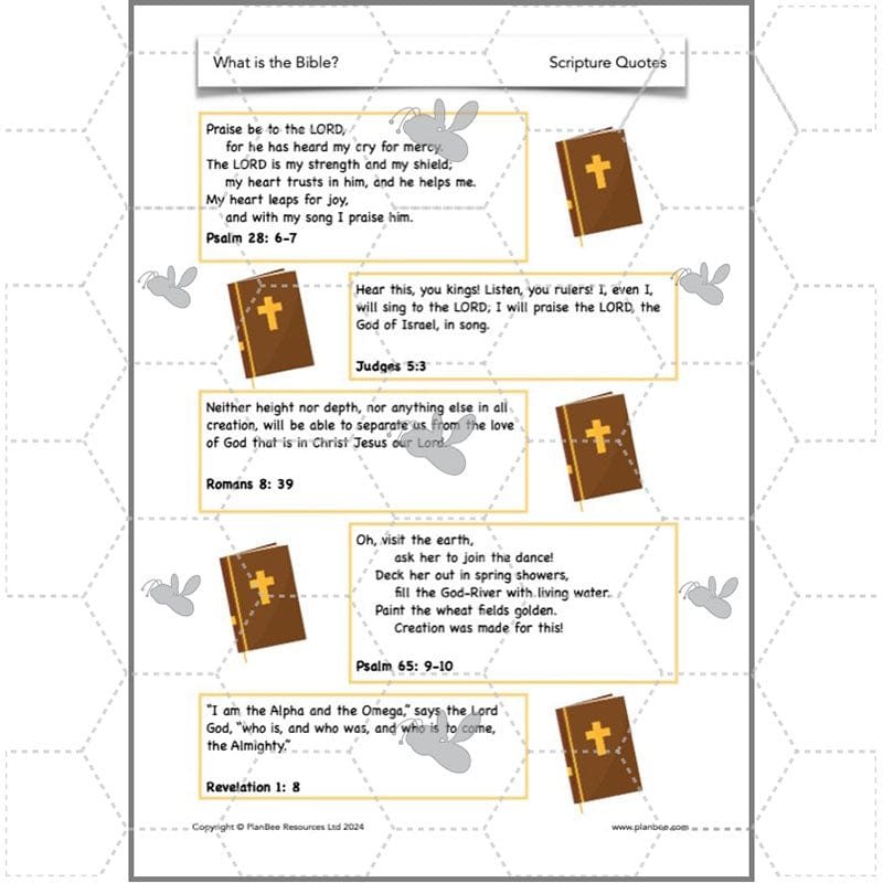 PlanBee What is the Christian Bible? Year 3 KS1 PlanBee RE Lessons