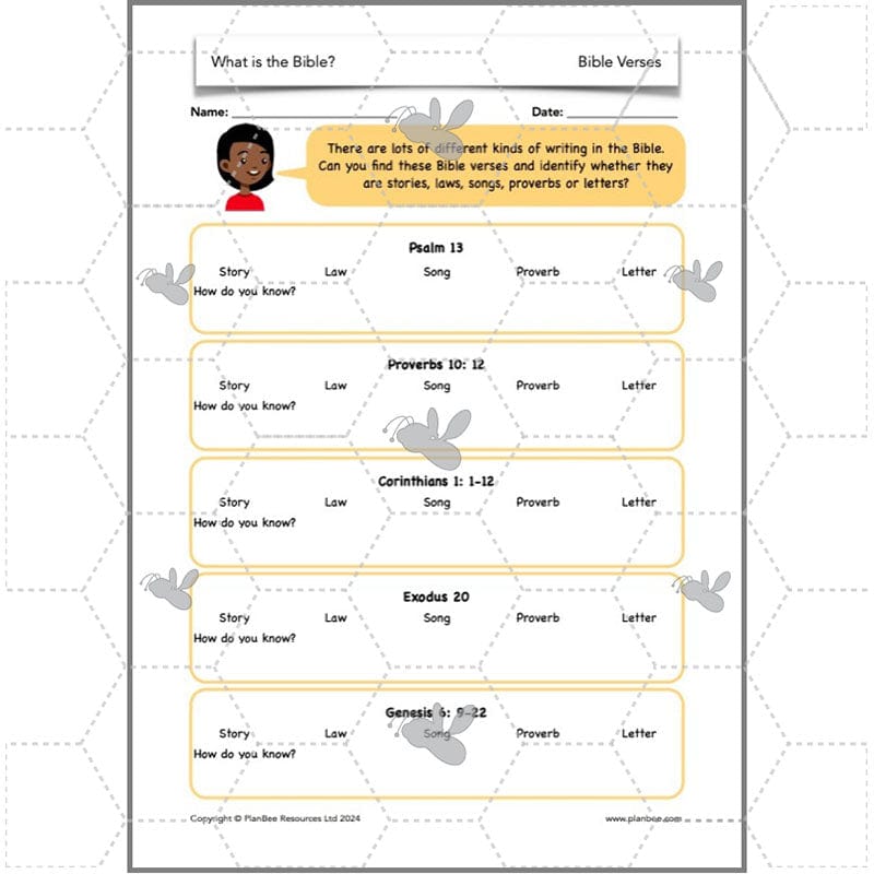 PlanBee What is the Christian Bible? Year 3 KS1 PlanBee RE Lessons