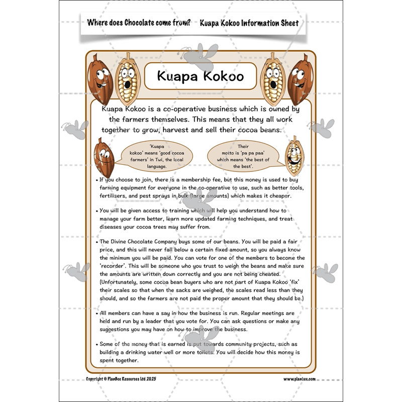 PlanBee Where does Chocolate come from? | KS2 Geography lessons