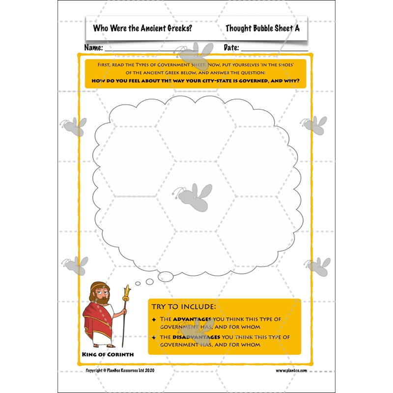PlanBee Who were the Ancient Greeks KS2 History Lesson Plans