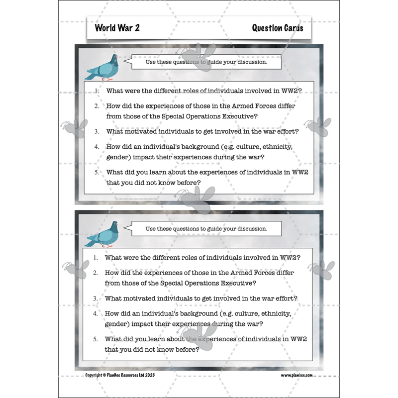 PlanBee Upper KS2 World War 2 History Planning and Resources