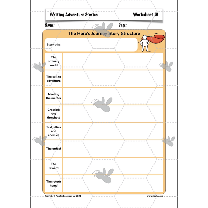 PlanBee Year 6 KS2 Adventure Story Writing Lesson Planning Pack by PlanBee