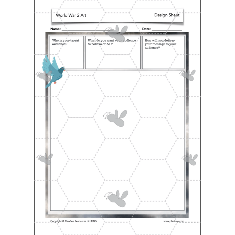 PlanBee WW2 Art KS2 Planning and Resources