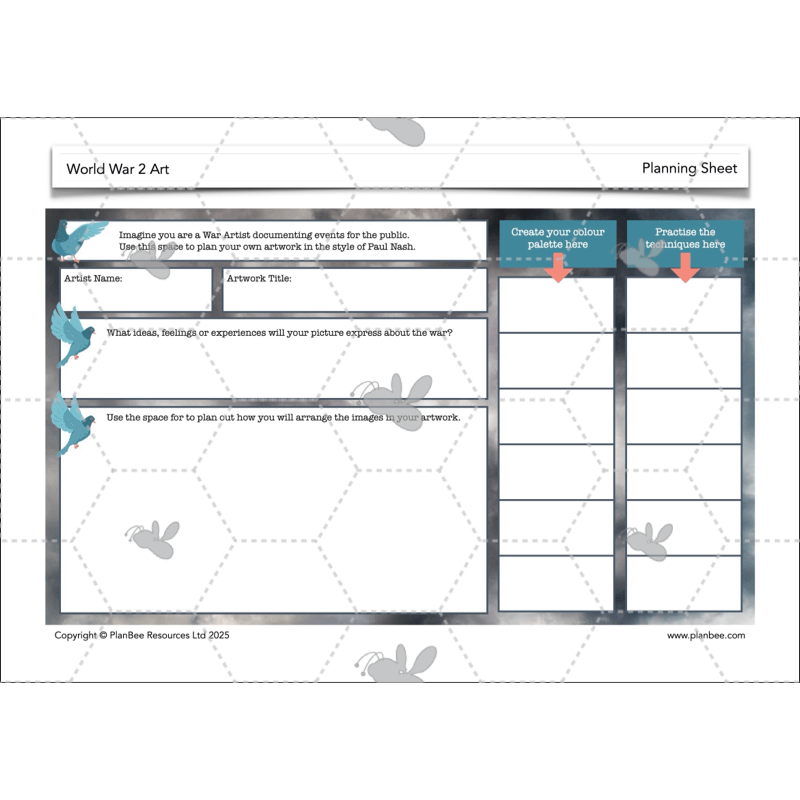 PlanBee WW2 Art KS2 Planning and Resources