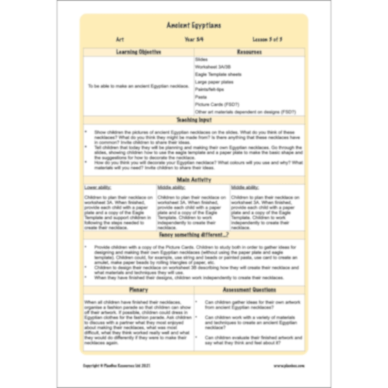 Ancient Egyptians Topic Enrichment Pack