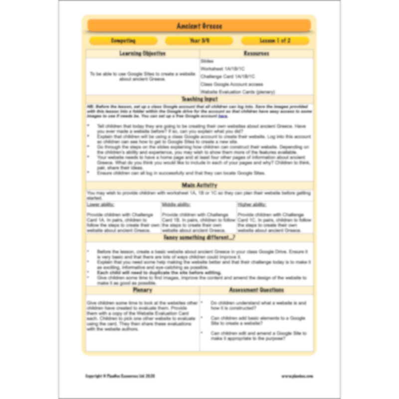 Ancient Greece Topic Enrichment Pack