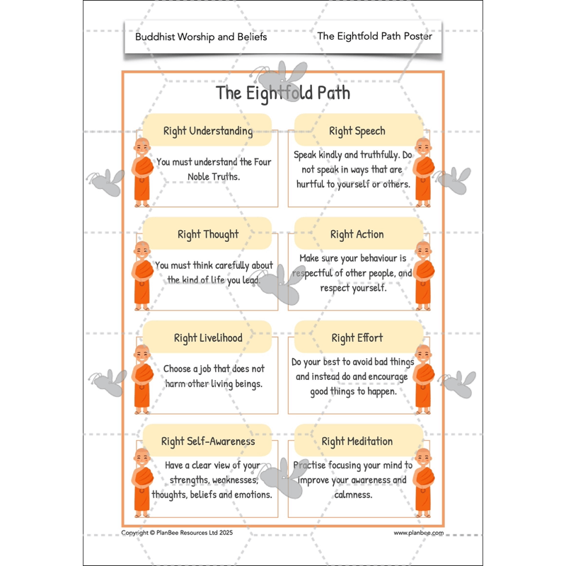 PlanBee Buddhist Worship and Beliefs - Buddhism KS2 RE by PlanBee