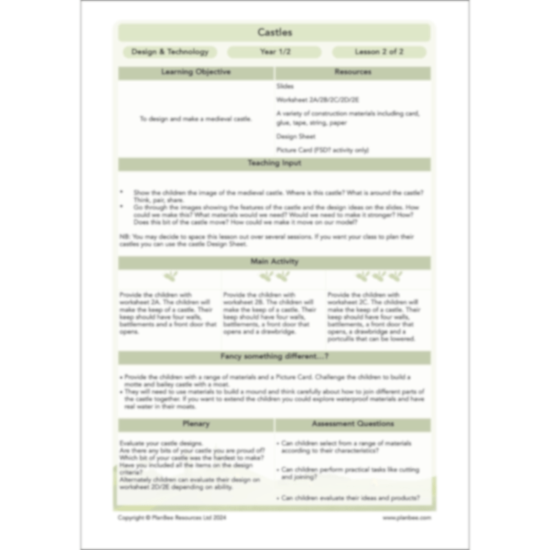 Castles Topic Enrichment Pack