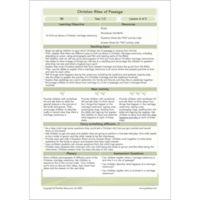 Christian Rites of Passage