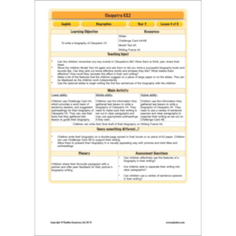 Cleopatra KS2