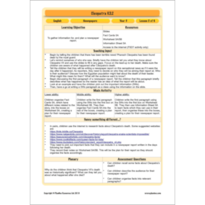 Cleopatra KS2