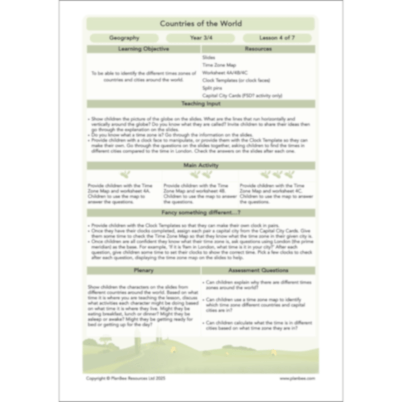 PlanBee Countries of the World | KS2 Geography Lessons PlanBee 
