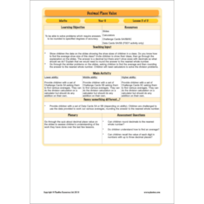 Decimal Place Value