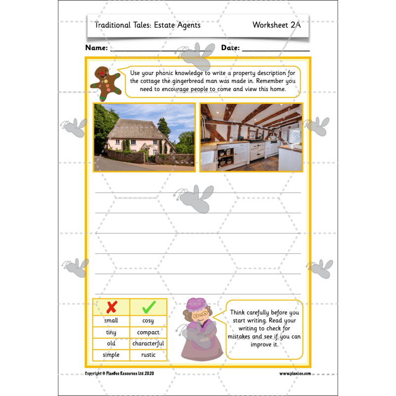 PlanBee FREE Mini-scheme | Traditional Tales: Estate Agents | KS1