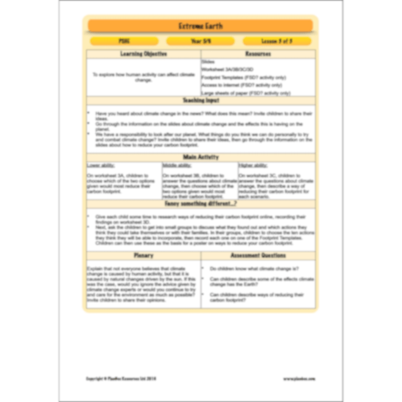 Extreme Earth Topic Enrichment Pack