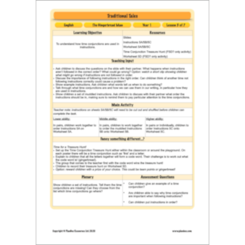 Traditional Tales: The Gingerbread Man