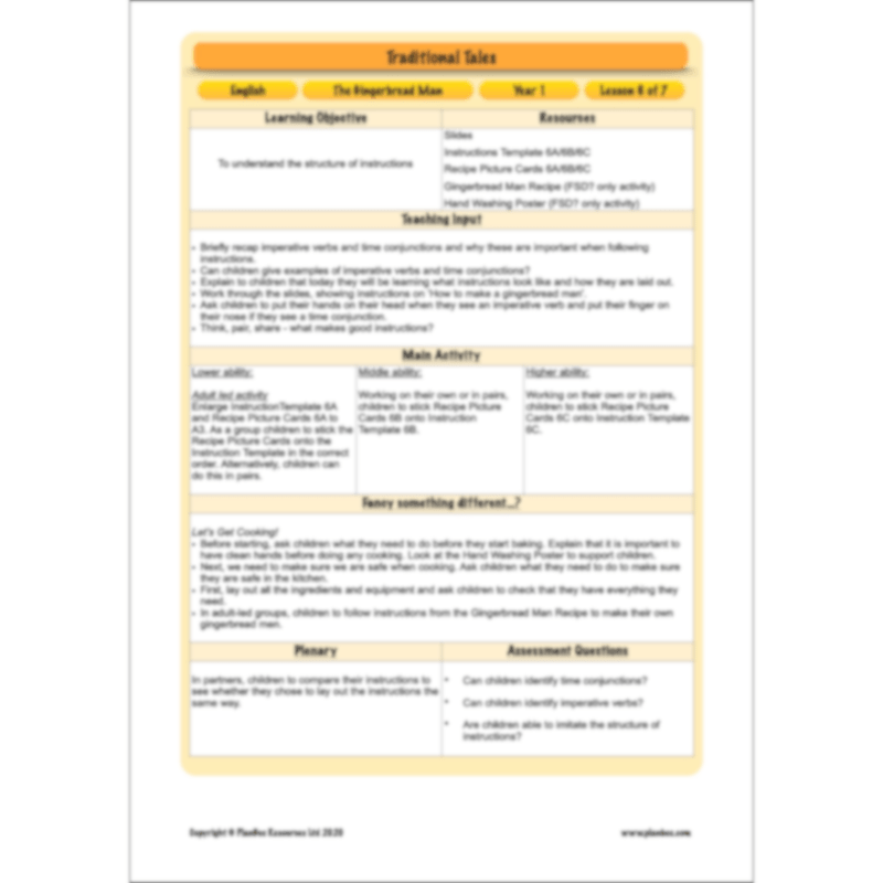 Traditional Tales: The Gingerbread Man