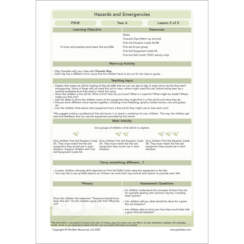 Hazards and Emergencies