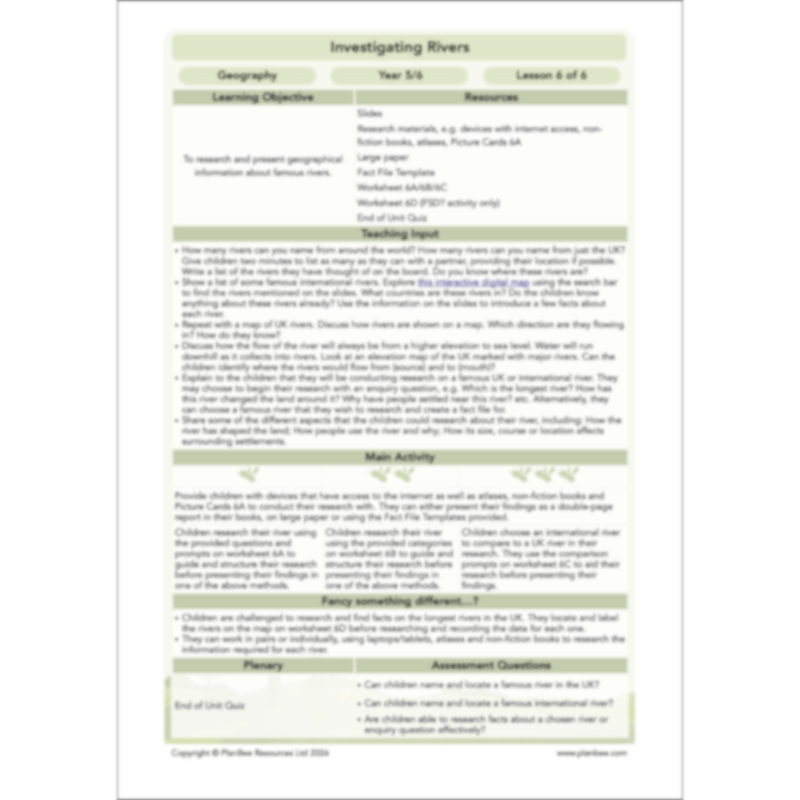 Investigating Rivers