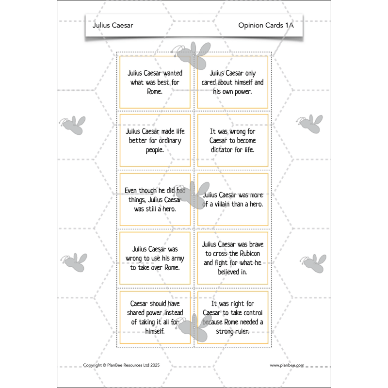 PlanBee Julius Caesar KS2 | Downloadable Lesson Pack