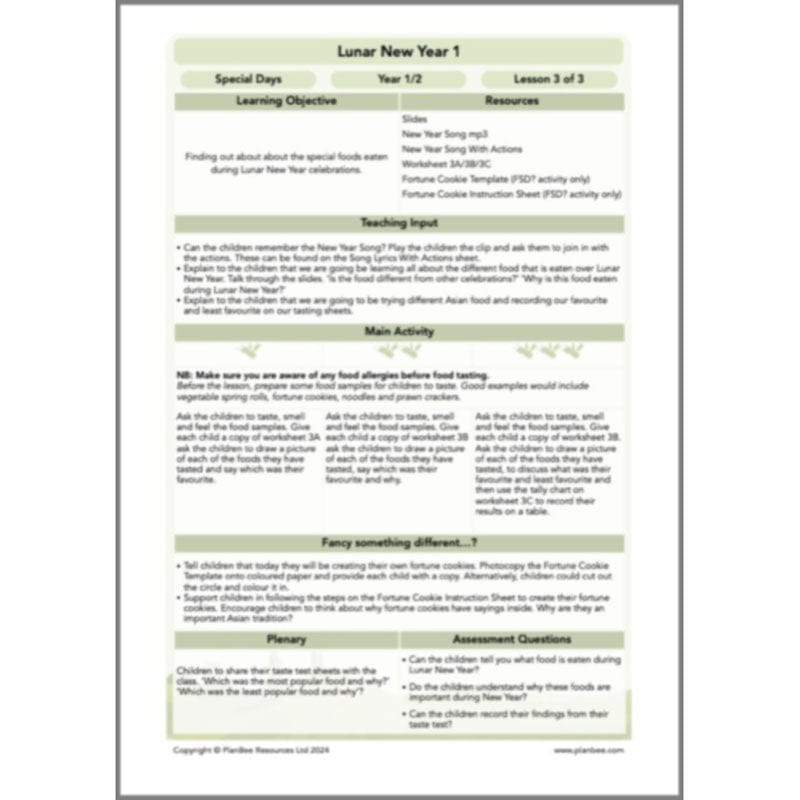 PlanBee Lunar New Year  - KS1 - Planning and Resources - PlanBee