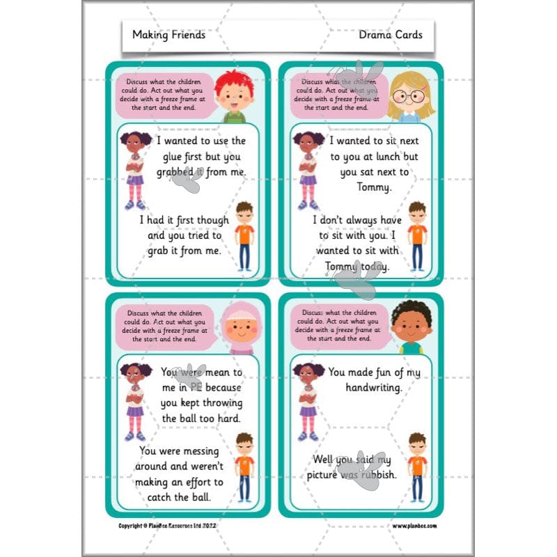 PlanBee Making Friends PSHE KS1 lessons by PlanBee