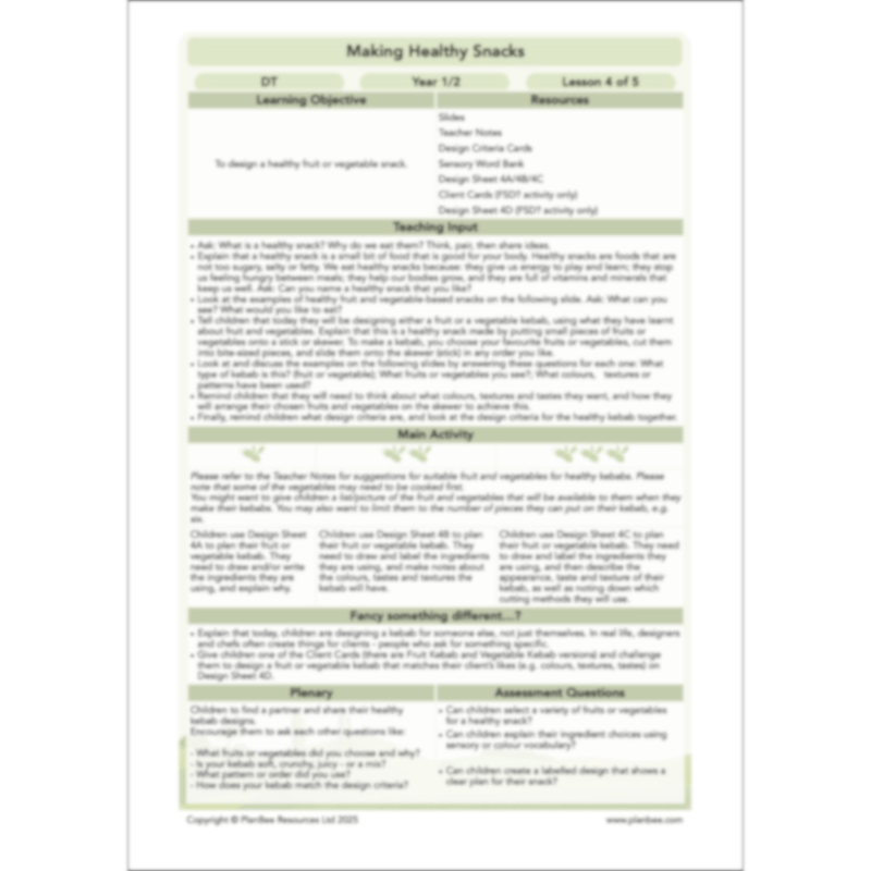 Making Healthy Snacks