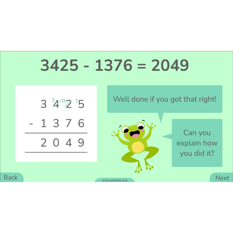 PlanBee Methods of Subtraction Year 4 Maths Lessons by PlanBee