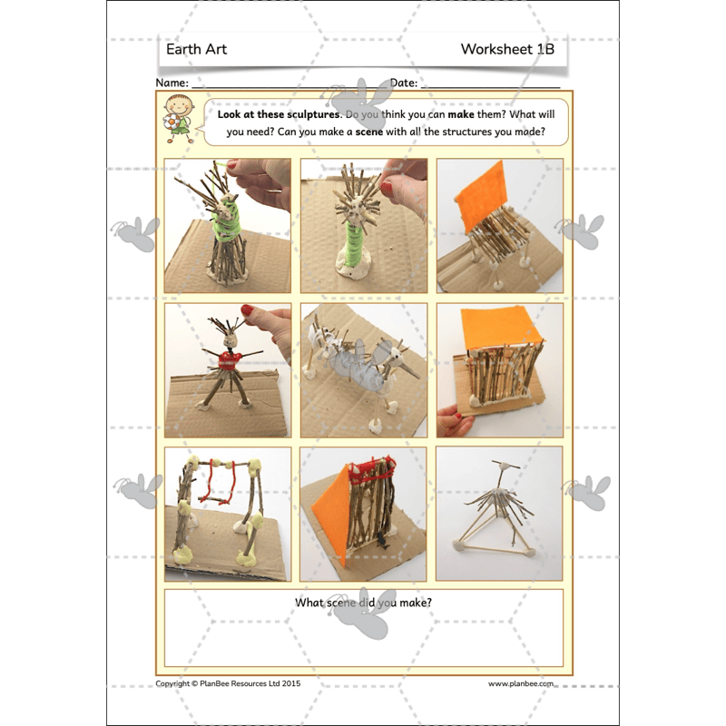 PlanBee Natural Sculptures KS1 Art Lesson Pack