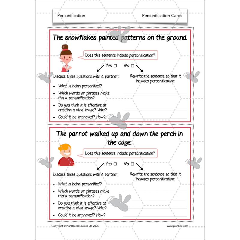 PlanBee Personification KS2 English Lesson Pack | PlanBee