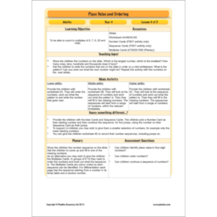 Place Value and Ordering