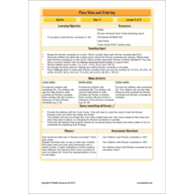 Place Value and Ordering