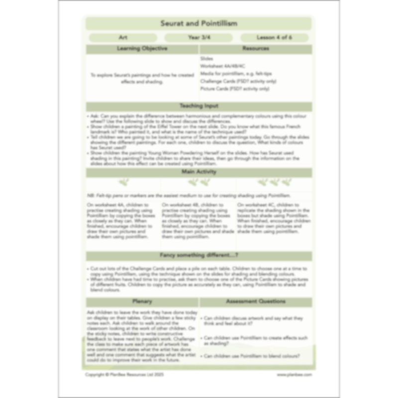 Seurat and Pointillism