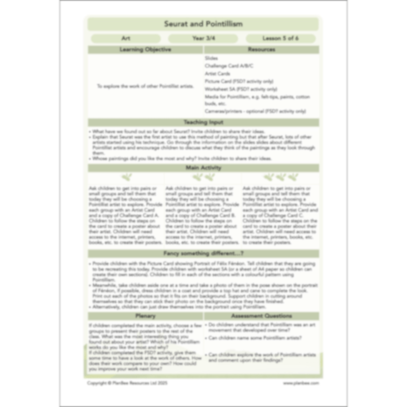 Seurat and Pointillism