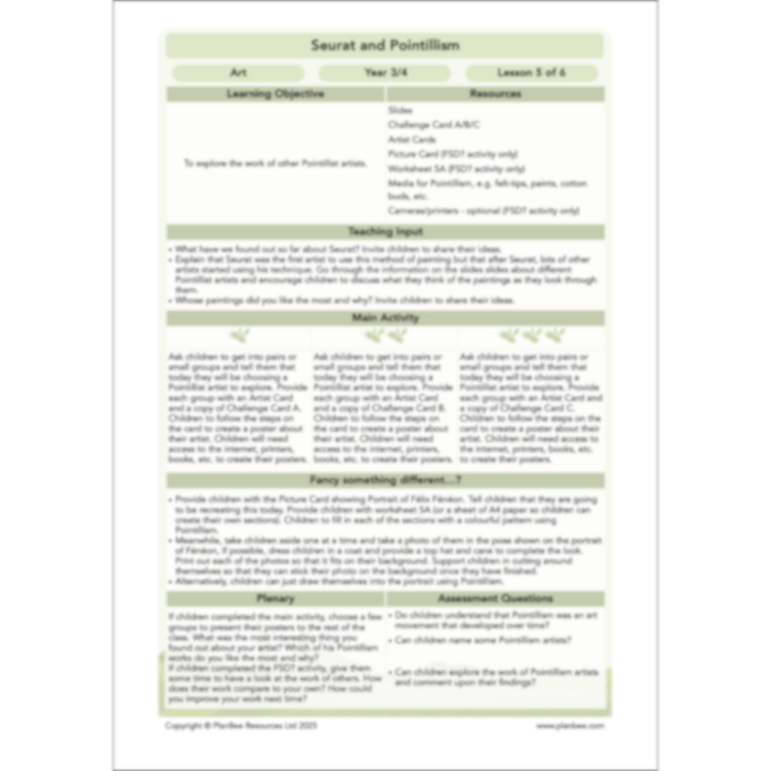 Seurat and Pointillism