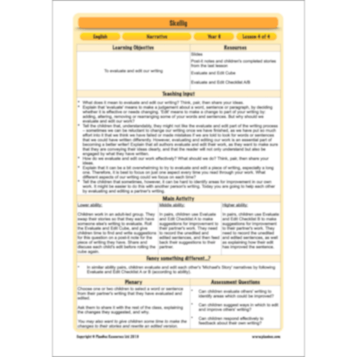 PlanBee Skellig: Narrative