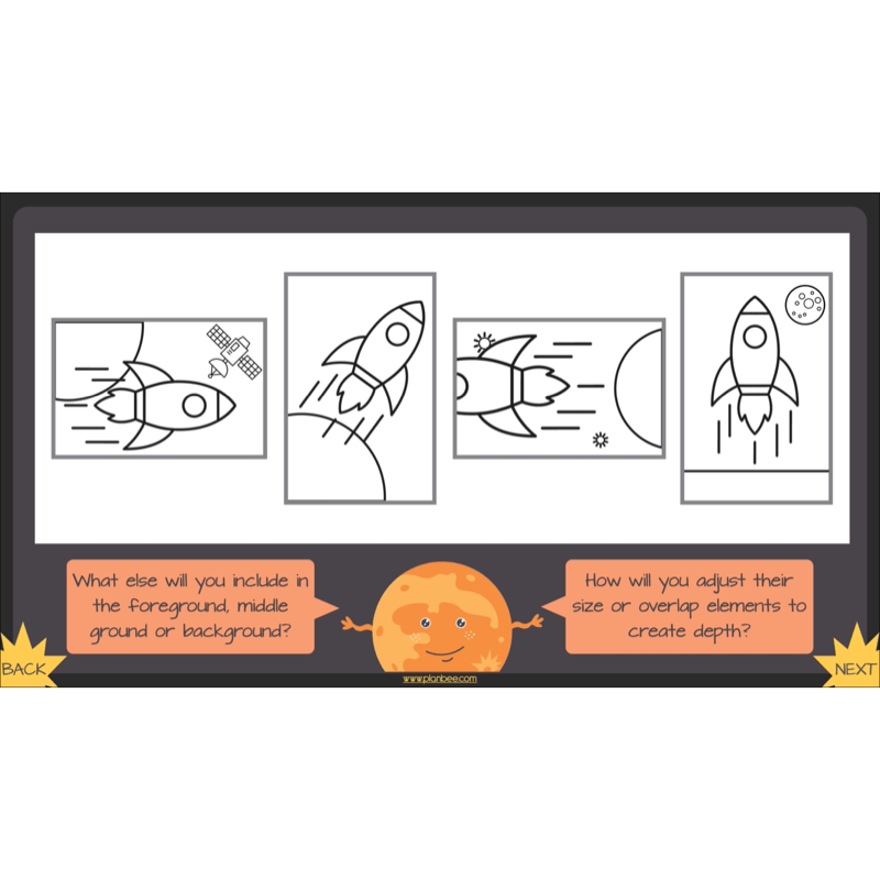 PlanBee Space Art KS2 | Year 5/6 Lessons