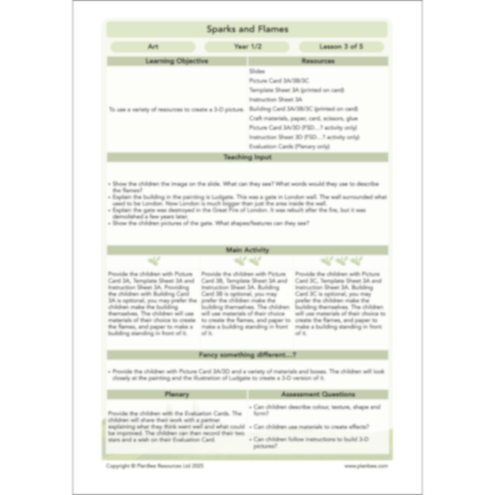 PlanBee Great Fire of London Art Ideas | PlanBee KS1 Art Lesson