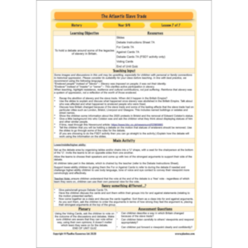 The Atlantic Slave Trade