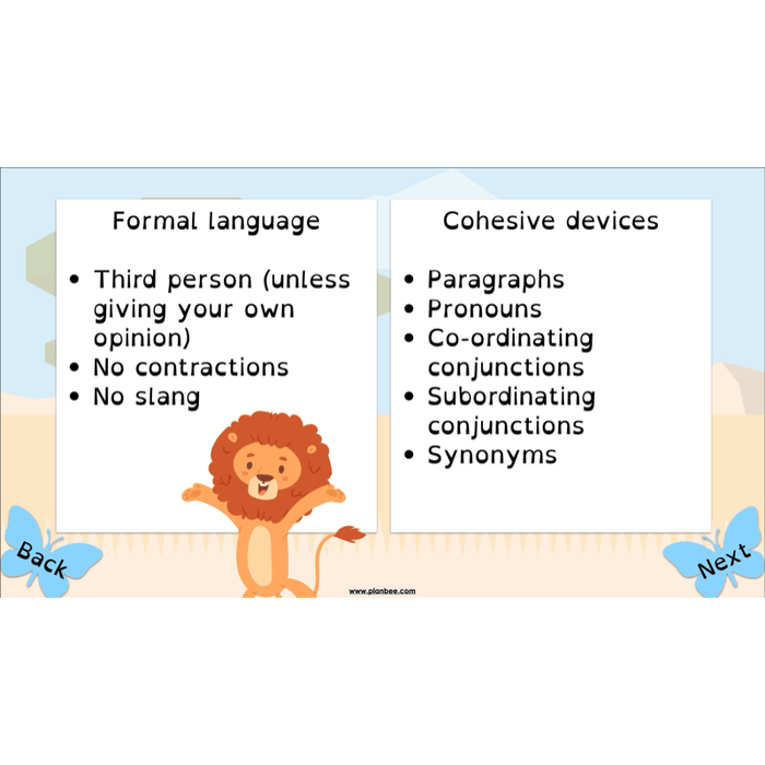 PlanBee The Butterfly Lion: Balanced Arguments KS2 Lesson Pack
