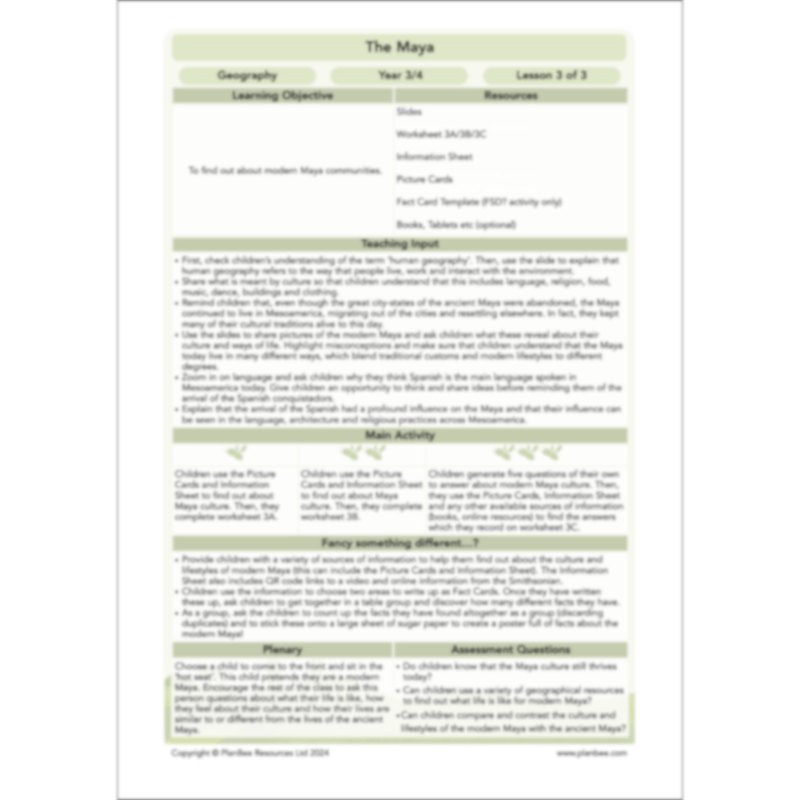 The Maya Topic Enrichment Pack