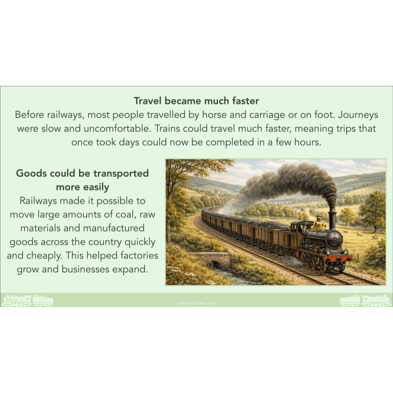 PlanBee The Railway Revolution: Industrial Revolution KS2 PlanBee