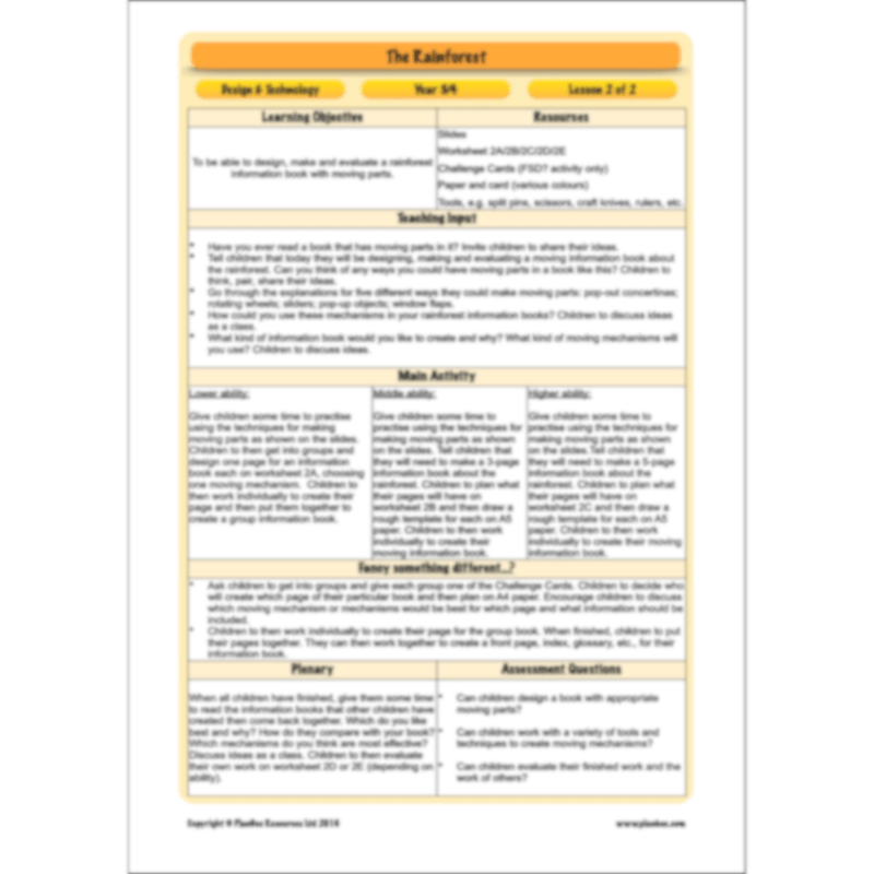 The Rainforest Topic Enrichment Pack