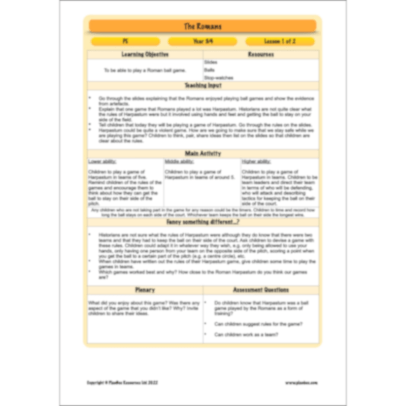 The Romans Topic Enrichment Pack