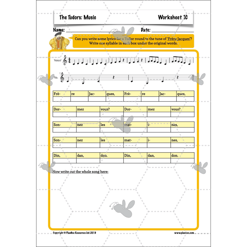 The Tudors Topic Enrichment Pack