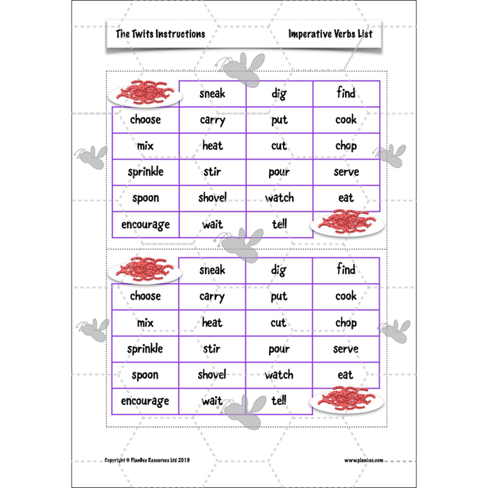 PlanBee The Twits Instructions KS2 | Year 4 English Pack
