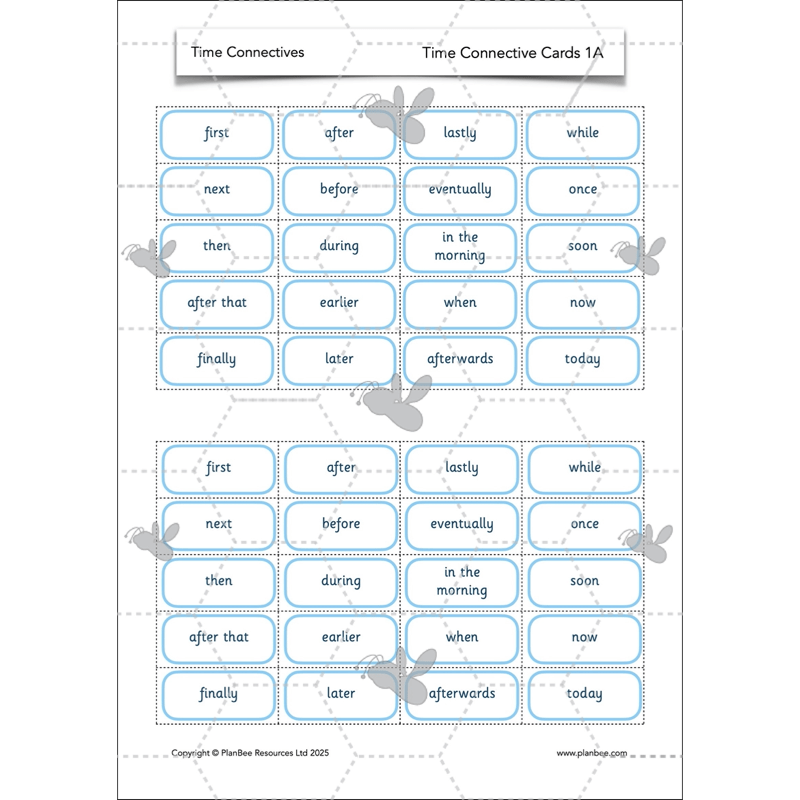 PlanBee Time Connectives KS1 - PlanBee English Lesson