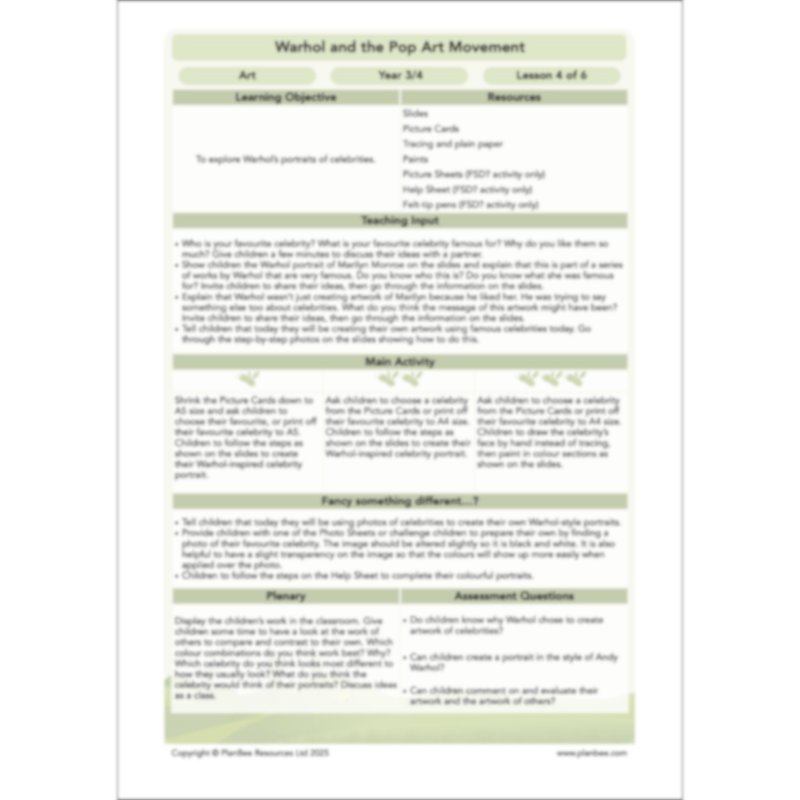 Warhol and the Pop Art Movement